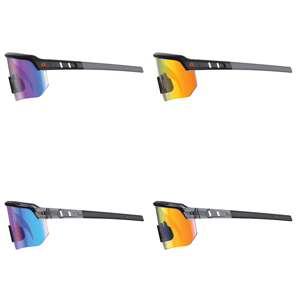 Ergodyne Skullerz AEGIR Anti-Scratch and Enhanced Anti-Fog Sun Safety Glasses with Mirror Lenses from Columbia Safety